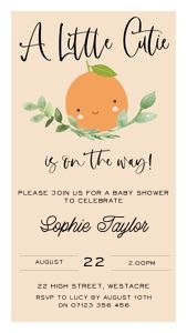 LC1 - Little Cutie Invite Mobile design preview