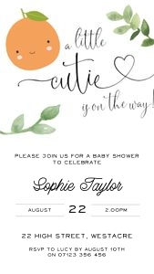 LC1 - Little Cutie Invite Cal Mobile design preview