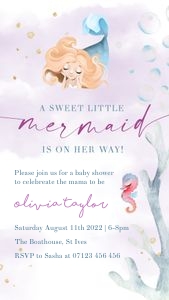 MM1 - Baby Shower Invite Mobile design preview