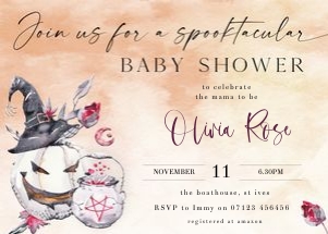 HP1 - Baby Shower Invite D2 design preview