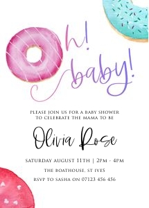 D1 - Oh Baby Shower Invite design preview