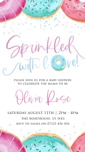 D1 - Sprinkled With Love Baby Shower Invite Mobile design preview