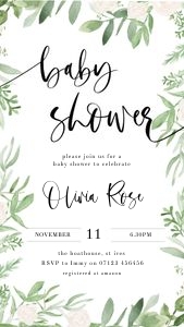 GL1 - Baby Shower Invite Mobile design preview