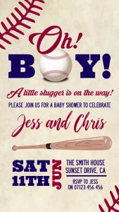 BB15 - Oh Baby Baby Shower Invite Mobile design preview