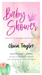 C1 - Baby Shower Invite Mobile design preview