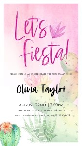 C1 - Fiesta Baby Shower Invite Mobile design preview