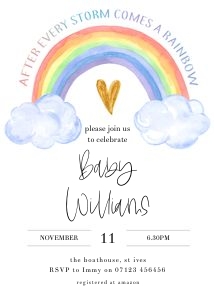 RB1 - After Every Storm Baby Shower Invite 5x7 design preview
