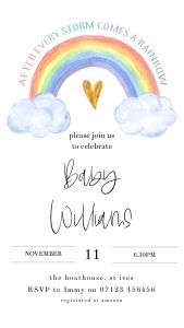 RB1 - Every Storm Baby Shower Invite Mobile design preview