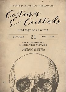 H1 - Costume Halloween Invitation 5x7 design preview