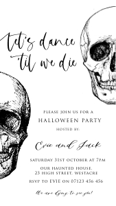 H1 - Dance Halloween Invitation Mobile design preview