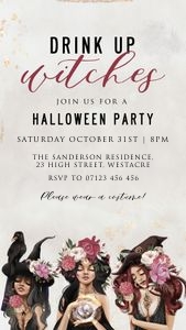 H1 - Witches Invitation Mobile design preview