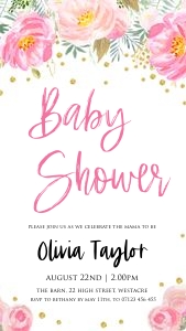 BF1 - Baby Shower Invite Mobile design preview