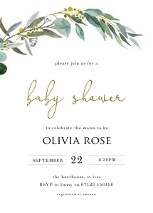 Ew1 - Baby Shower Invite 1 5x7 design preview