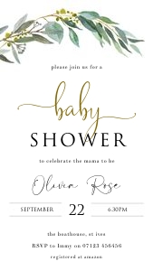 EW1 - Baby Shower Invite Mobile 2 design preview