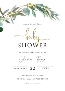 EW1 - Baby Shower Invite 2 - 5x7 design preview