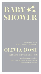 GS1 - Baby Shower Invite Mobile design preview