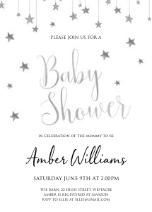 LSS1 - Baby Shower Invite 5x7 design preview