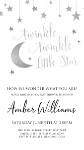 LSS1 - Twinkle Little Star Invite Mobile design preview