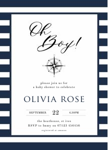 NA1 - Oh Boy Baby Shower Invite 5x7 design preview