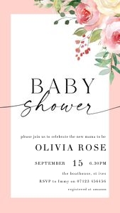 SF2 - Baby Shower Invite Mobile design preview
