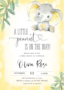 YE1 - Little Peanut Invite 5x7 design preview