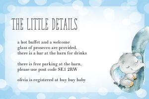 BE1 - Little Details 6x4: BE1 - Little Peanut Invite 5x7