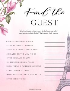P1 - Find The Guest design preview