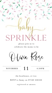 SK1 - Baby Sprinkle Invite Mobile design preview