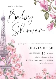 P1 - Baby Shower Invite 5x7 design preview