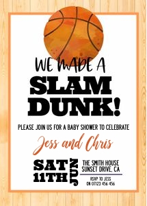 B2 - Slam Dunk Invite 5x7 design preview