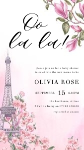 P1 - Oo La La Invite Mobile design preview