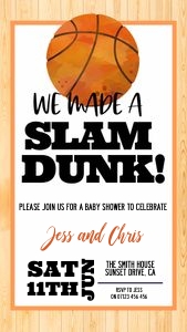 B2 - Slam Dunk Invite Mobile design preview