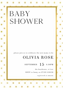 GD1 - Baby Shower Invite 5x7 design preview