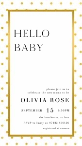 GD1 - Hello Baby Invite Mobile design preview