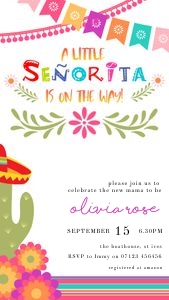 MX1 - Senorita Invite Mobile design preview