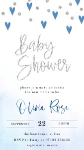 BH1 - Baby Shower Invite Mobile design preview