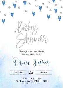BH1 - Baby Shower Invite 5x7 design preview