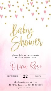 PH1 - Baby Shower Invite Mobile design preview