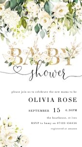 WF1 - Baby Shower Invite Mobile design preview