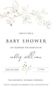 GL1 - Baby Shower Invite Mobile design preview