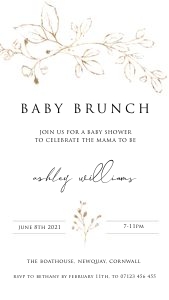 GL1 - Baby Brunch Invite Mobile design preview