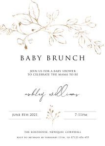 GL1 - Baby Brunch Invite 5x7 design preview