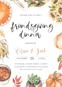 TG1 - Friendsgiving Invite 5x7 design preview