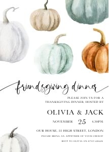 TG1 - Friendsgiving Pumpkin Invite 5x7 design preview