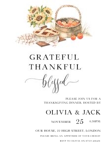 TG1 - Thanksgiving Blessed Invite 5x7 design preview