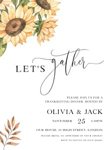 TG1 - Lets Gather Thanksgiving Invite design preview