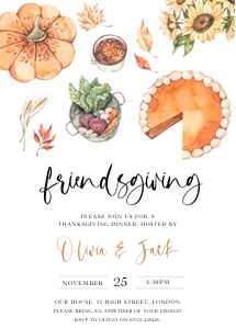 TG1 - Friendsgiving Invite 5x7 design preview