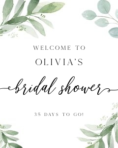 GLG - Bridal Shower Welcome Sign 16x20: GLG - Bridal Shower Welcome Signs