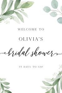 GLG - Bridal Shower Welcome Sign 20x30: GLG - Bridal Shower Welcome Signs