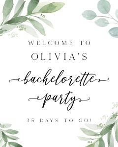 GLG - Bachelorette Welcome Sign 8X10: GLG - Bachelorette Welcome Signs